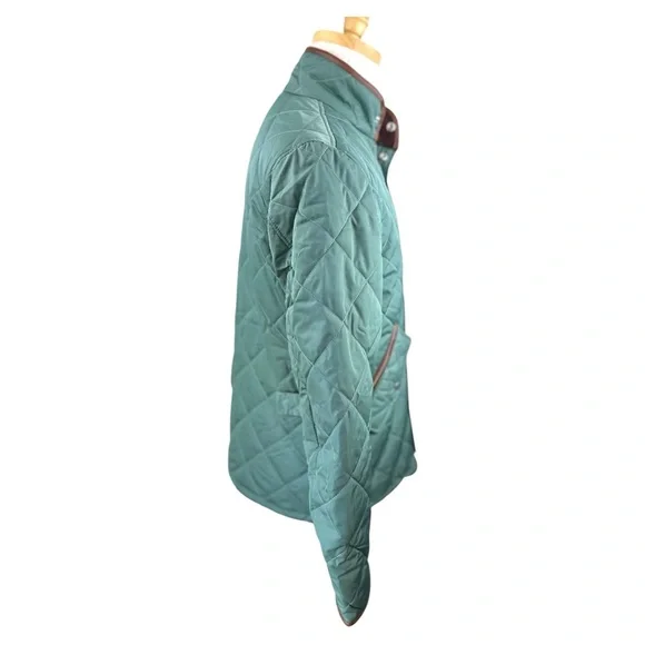 Robert Graham NWT size small mens quilted water repellent color is forest jacket